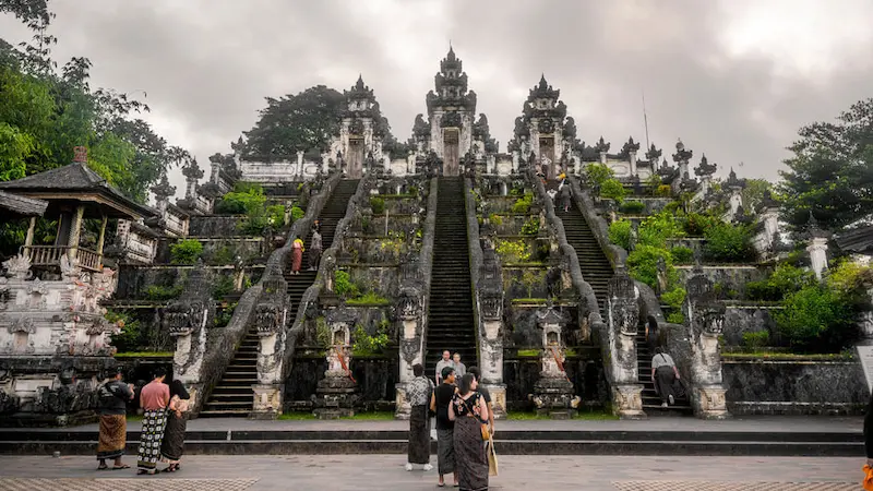 Pura Lempuyang temple on the sky